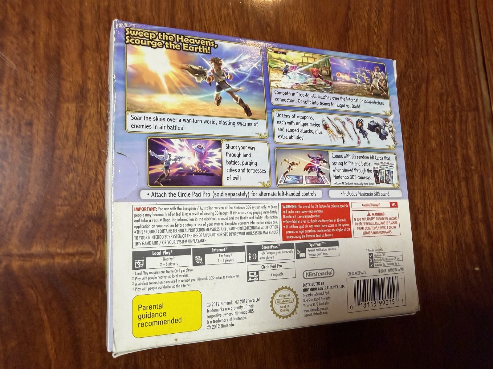 Kid Icarus Uprising (nintendo 3DS, 2012) BIG BOX AU PAL CIB