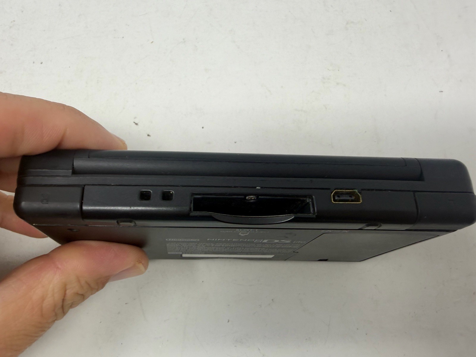 Nintendo DS Lite Crimson Black Model USG-001 Handheld System With Charger Works