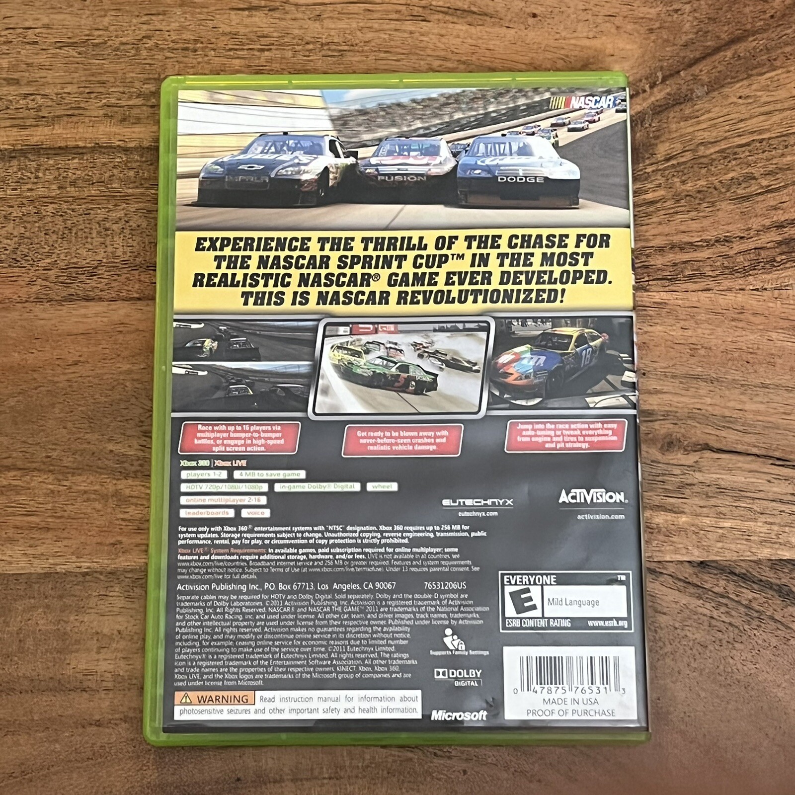 NASCAR The Game 2011 (Microsoft Xbox 360, 2011)
