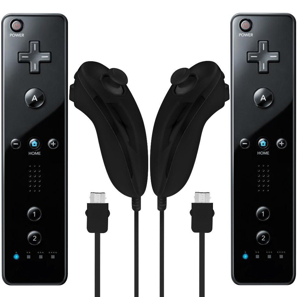 Built-in Motion Plus Remote Nunchuck Controller for Nintendo Wii Silicon Case