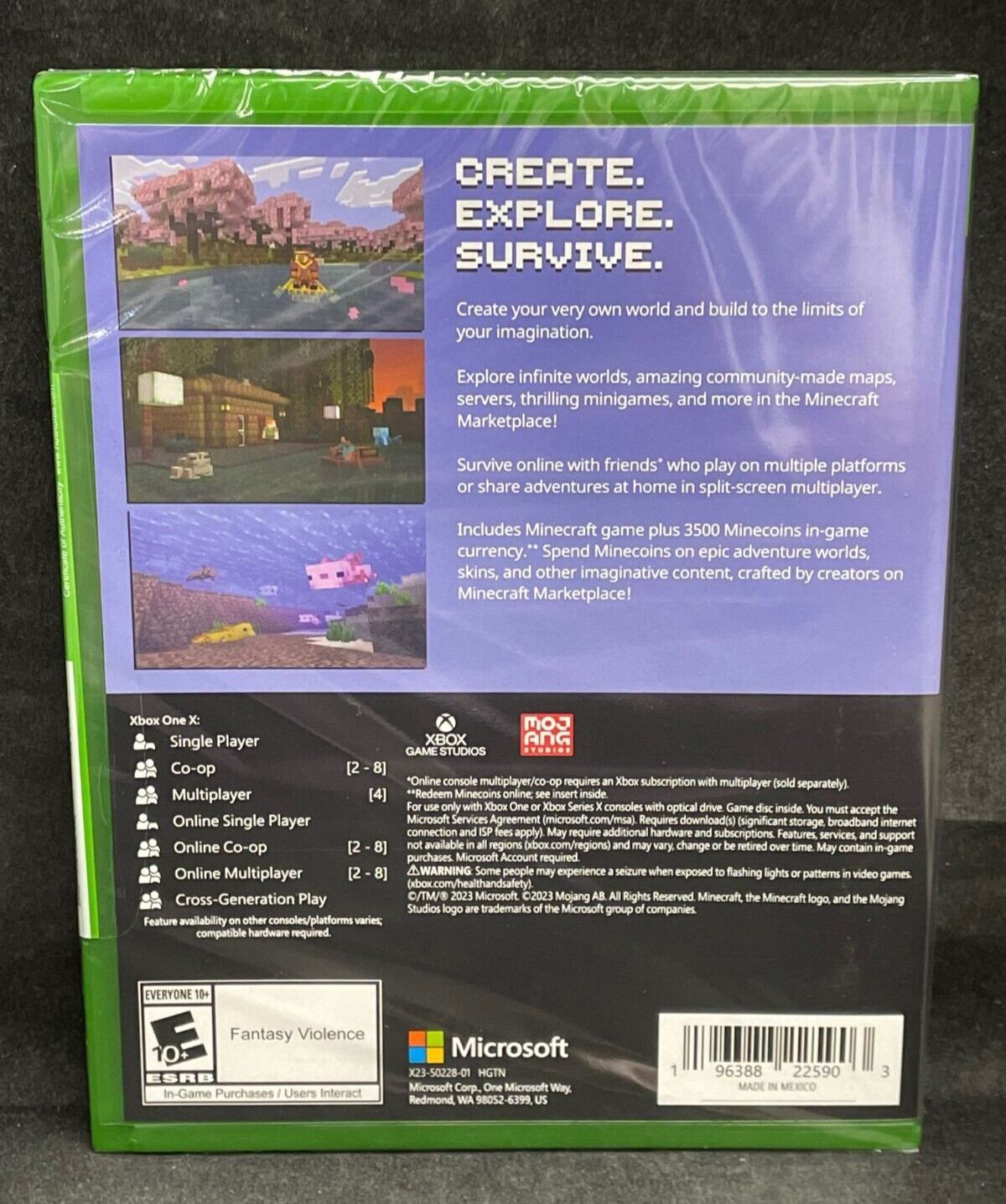 Minecraft w/3500 Minecoins (Xbox Series X / Xbox One) BRAND NEW