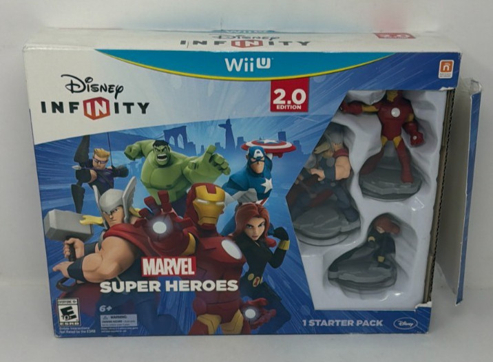 Disney Infinity Marvel Super Heroes 2.0 Edition Starter Wii U LOT *READ*