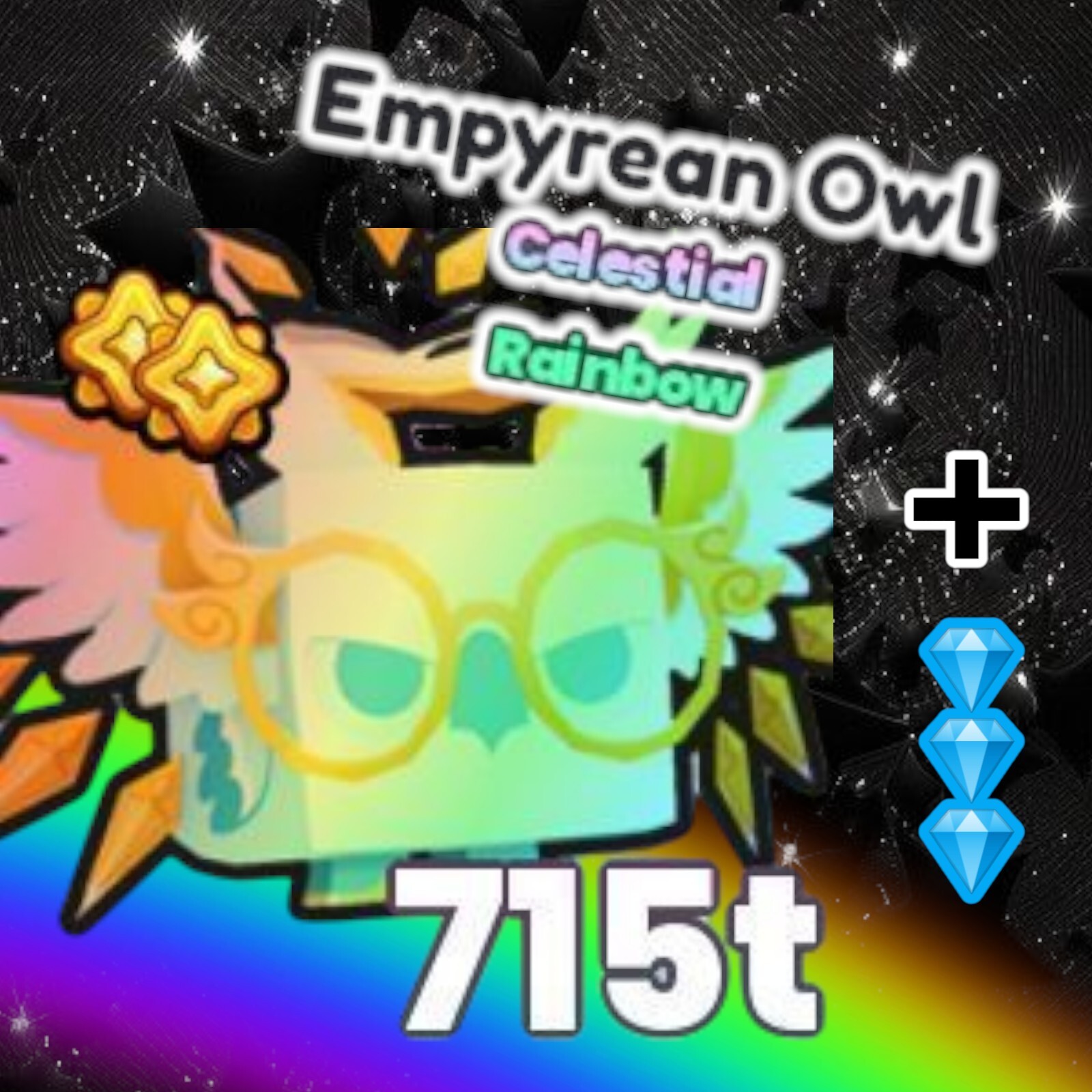 Rainbow Empyrean Owl + 5 Millions Diamonds. PS99. Same Day