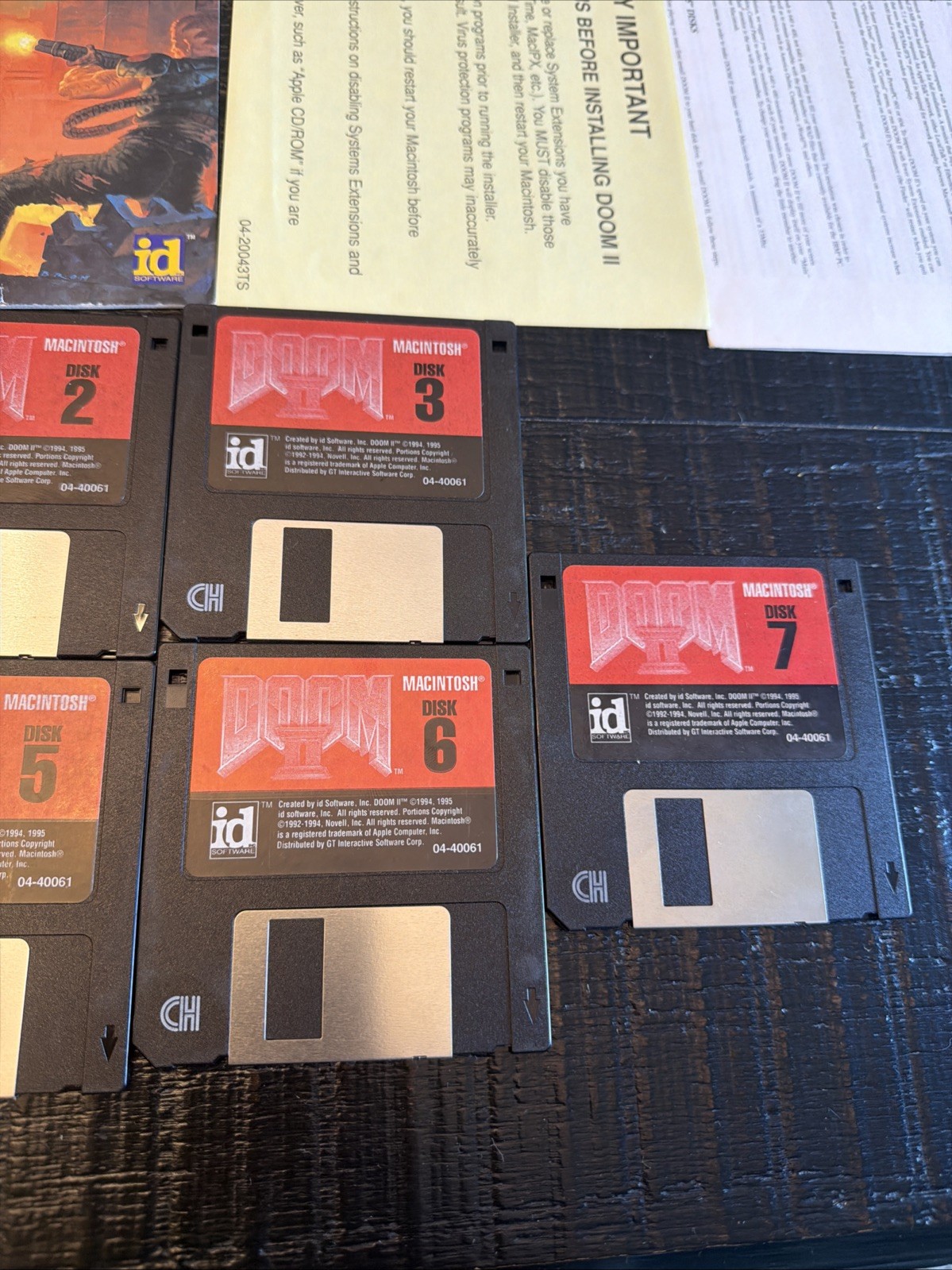 Doom II 2 Macintosh Apple Big Box Floppy Disk Ver 1.0 id Software 1994 CIB Rare