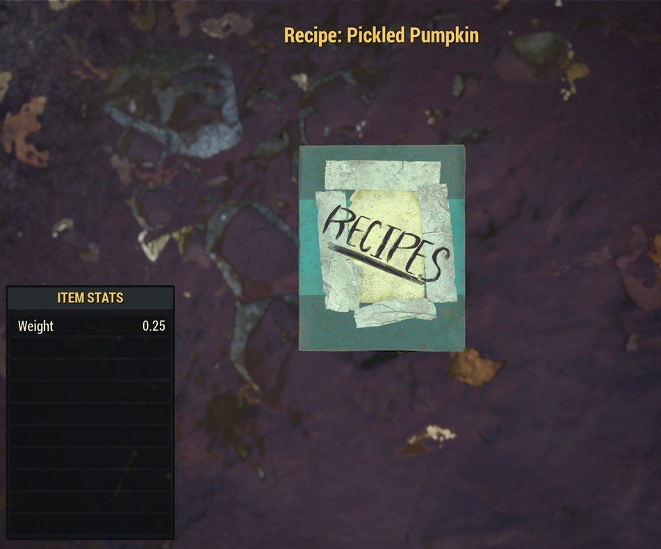 (Xbox) Pickled Pumpkin Recipe – Herbivore Carry Weight Buff