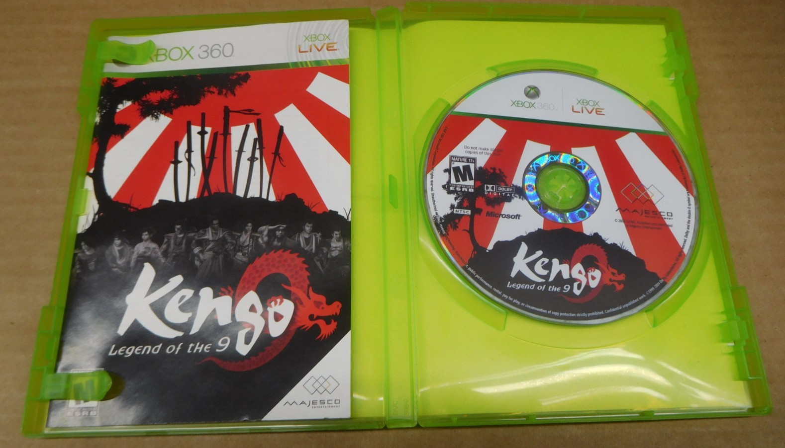 Kengo: Legend of the 9 (Microsoft Xbox 360, 2007) CIB
