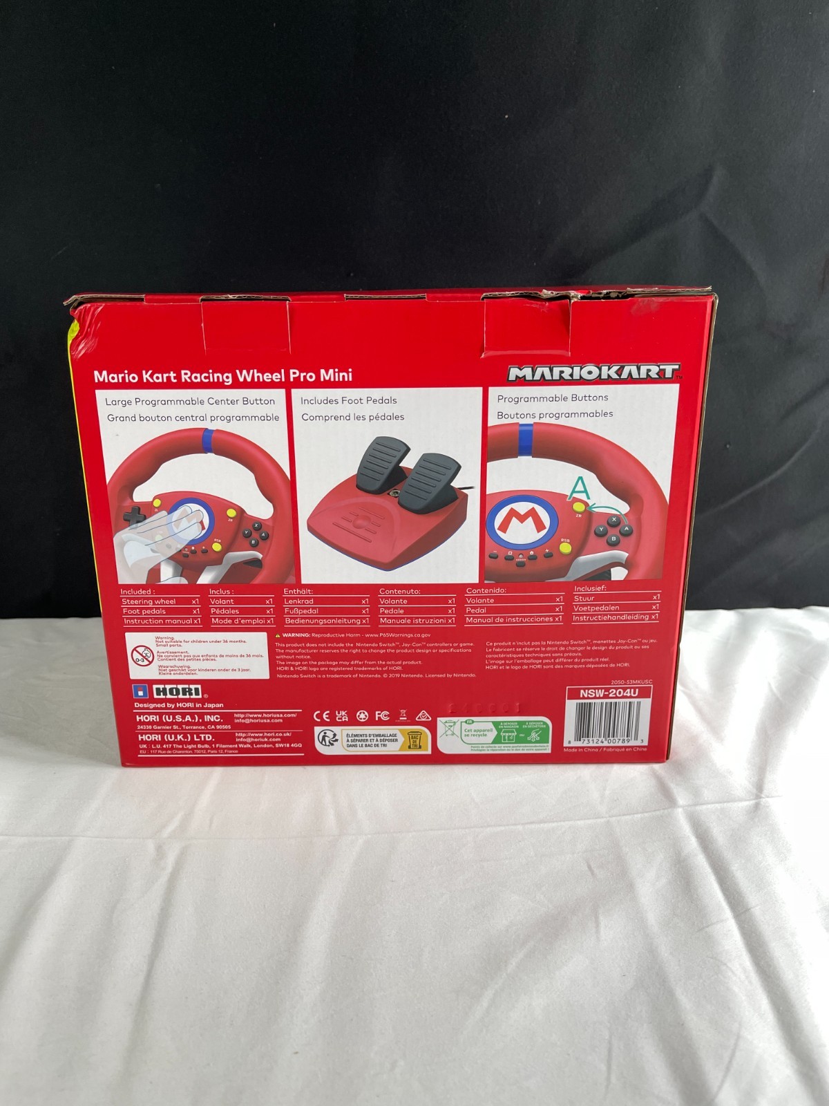 Hori NSW-204U Mario Kart Racing Wheel Pro Mini For Nintendo Switch