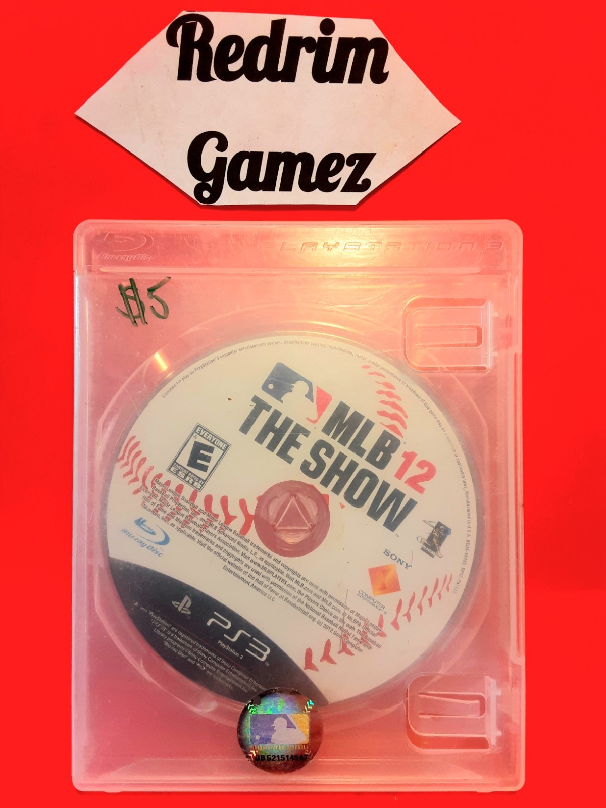 MLB 12 The Show Disc Only Sony PS3 Playstation Video Games