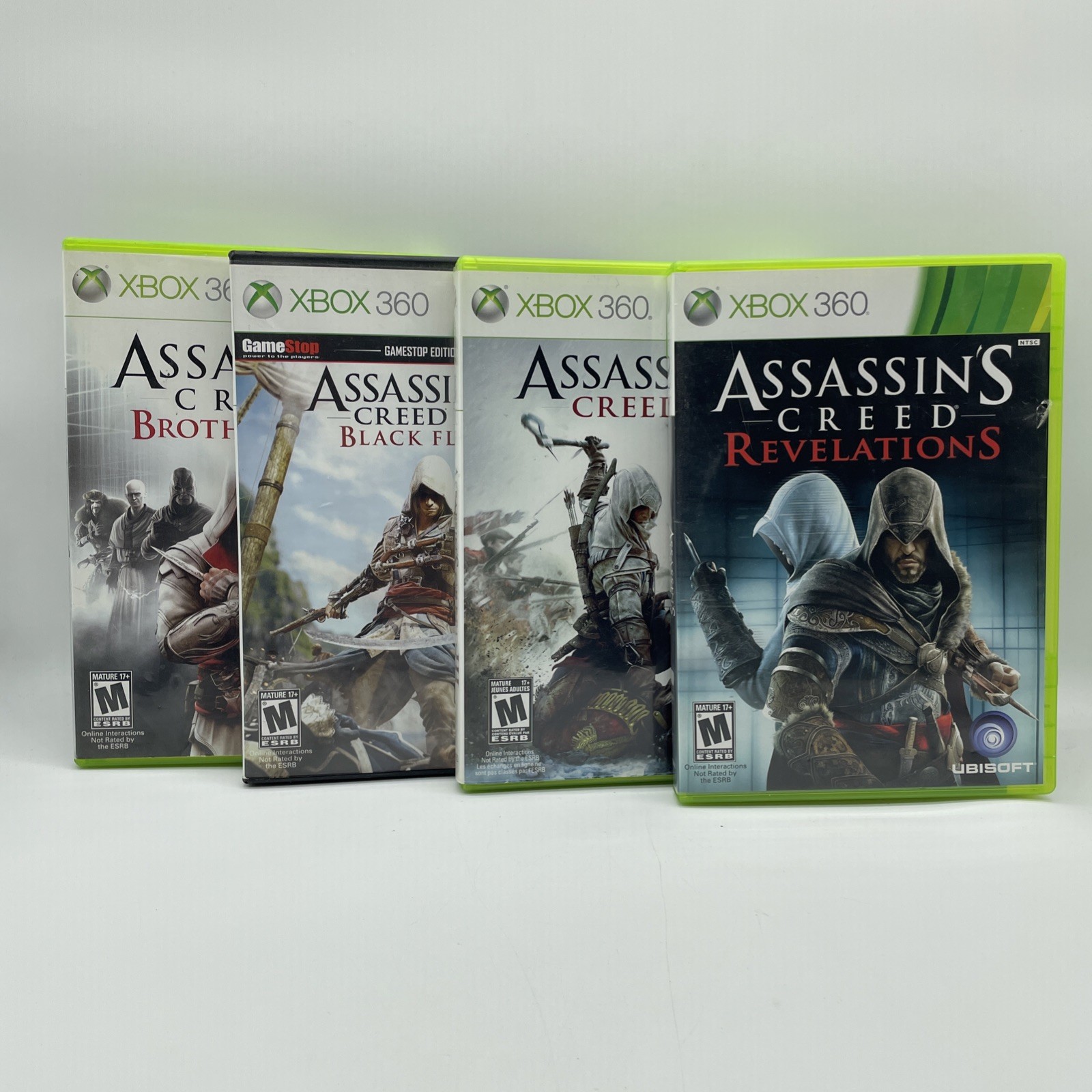Assassin’s Creed Series Microsoft Xbox 360 Bundle Lot of 4 Games Tested