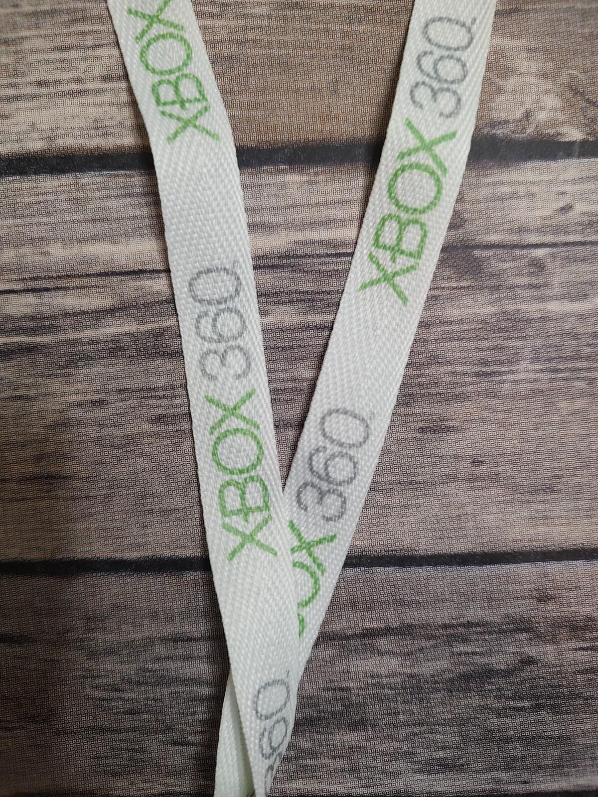 NOS XBOX 360 Lanyard Key Holder Badge Holder White Gray Green Video Game Swag A9
