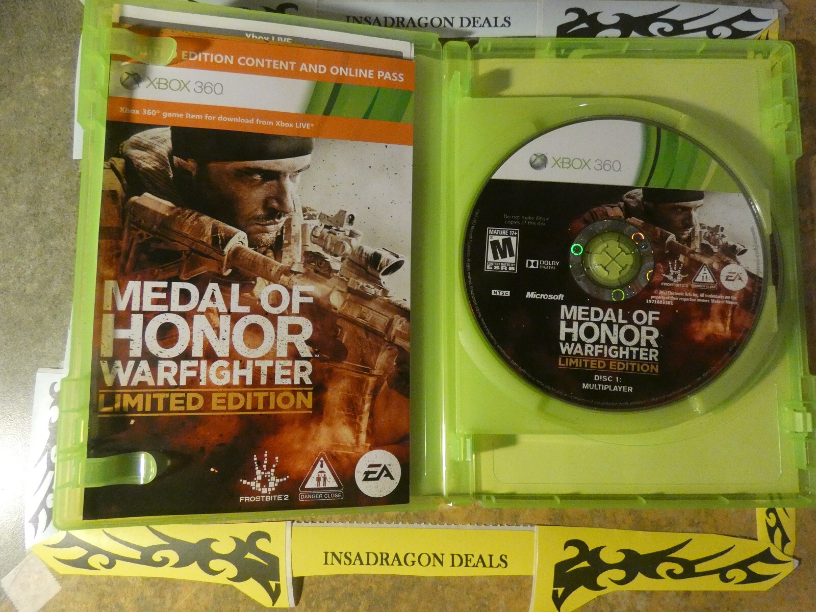 Medal of Honor: Warfighter Limited Edition (Xbox 360 2012) Mint Cond Tested CiB