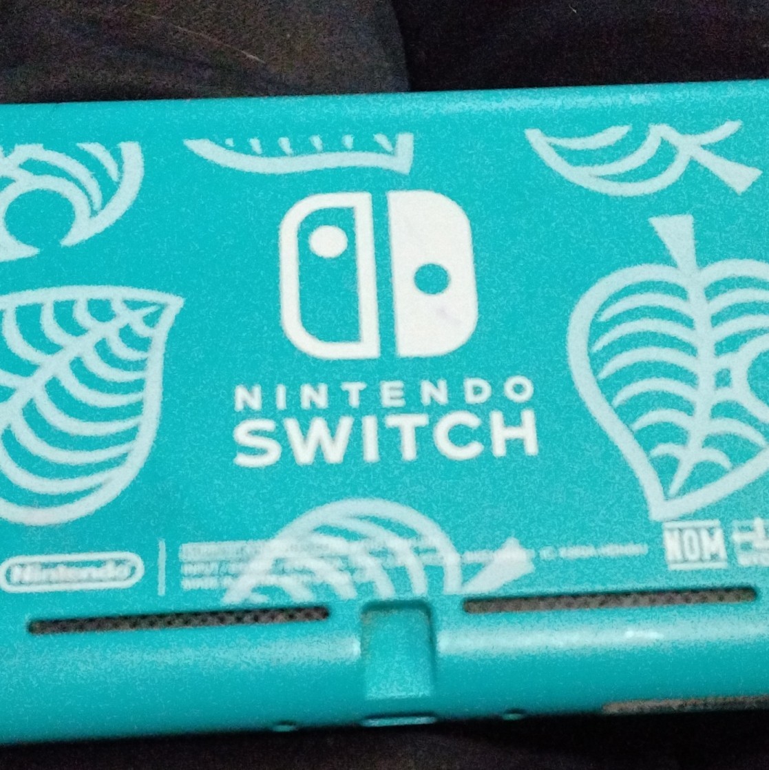 Nintendo Switch Lite Handheld Console Turquoise Animal Crossing Leaf Design