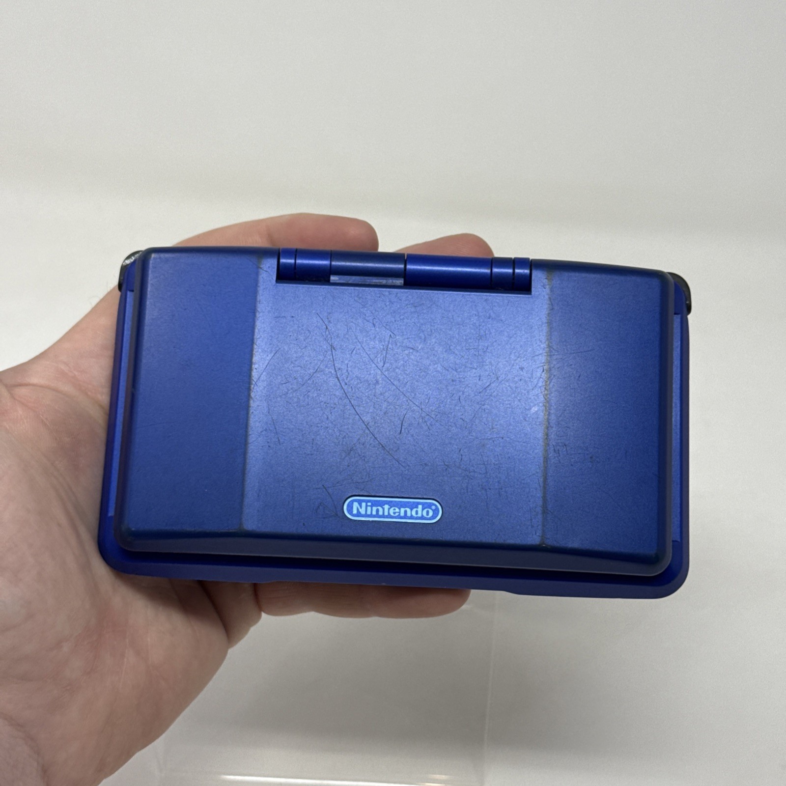 Nintendo DS Blue NTR-001 Handheld System Console (No Stylus or Charger) Tested