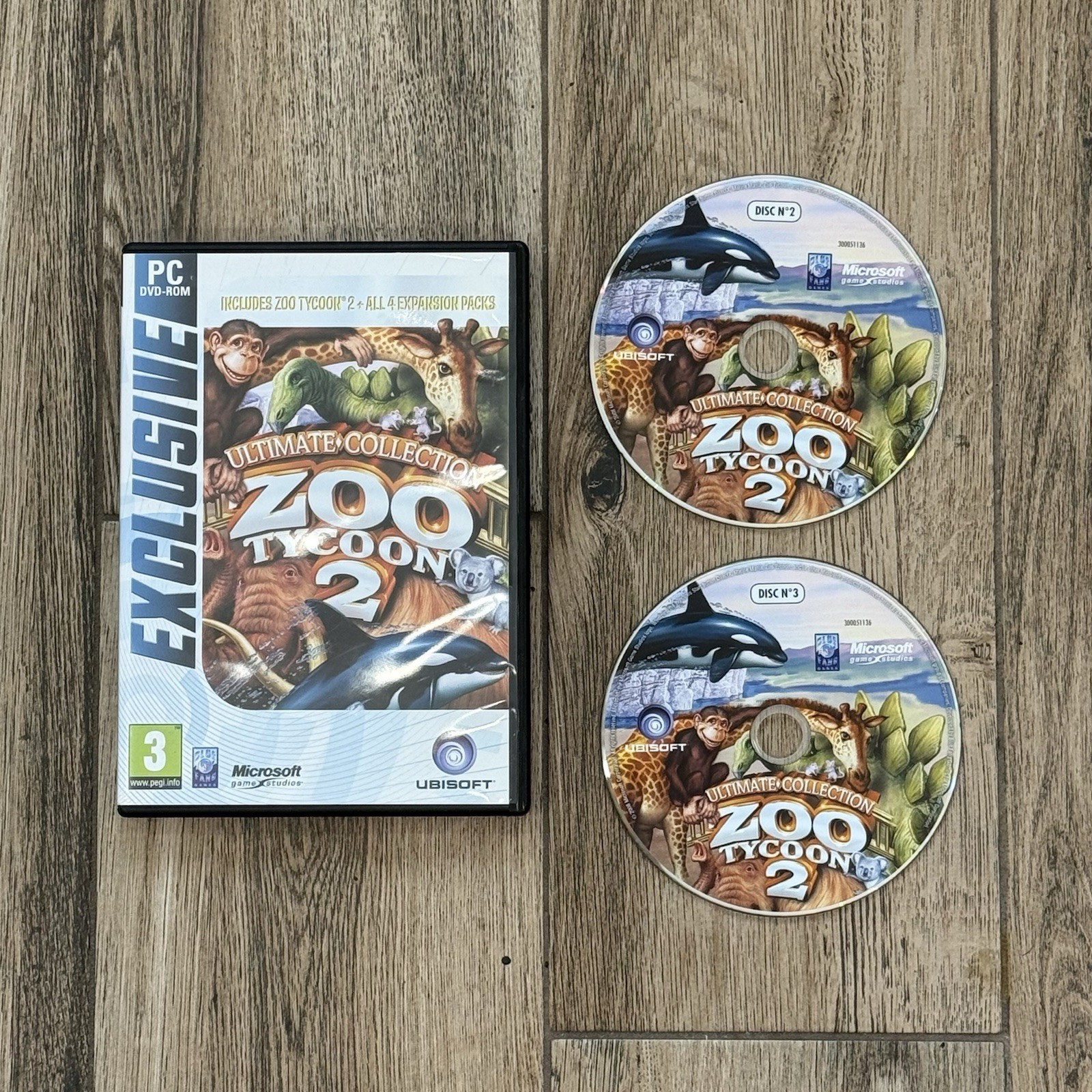 Zoo Tycoon 2 – Ultimate Collection (PC, 2008) Missing Disc 1 – ONLY DISCS 2 & 3