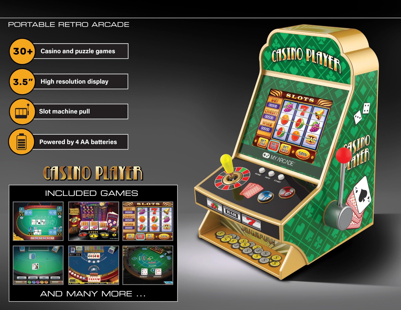 My Arcade Casino Player: Retro Arcades Slot Machine Casino Games Poker