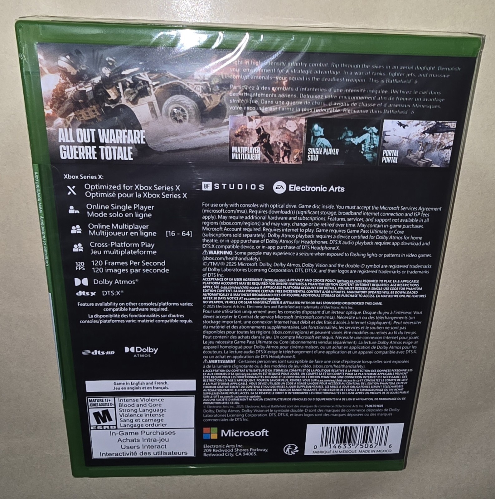 Battlefield 6 Phantom Edition Xbox SERIES X Brand New Factory Sealed