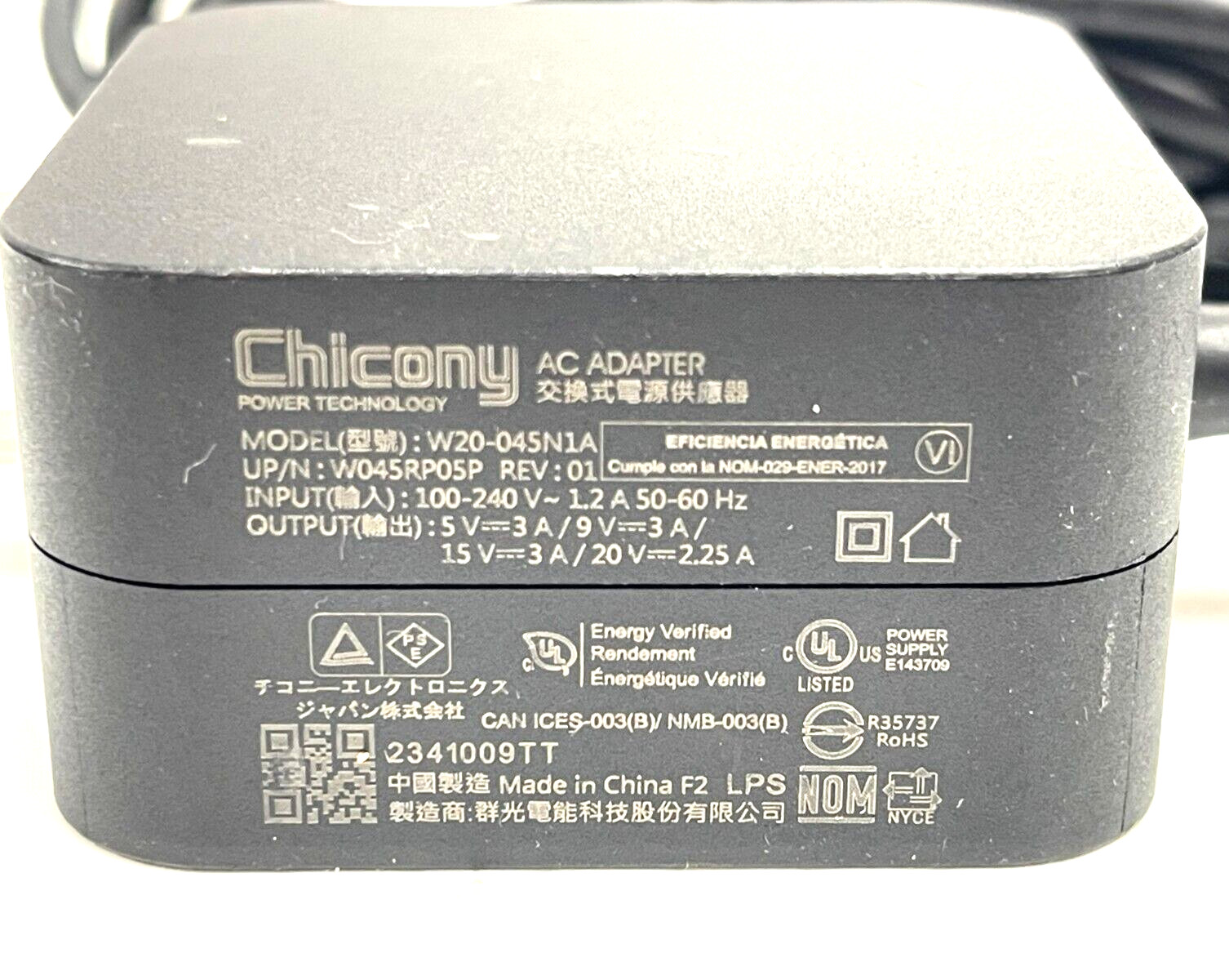 Genuine Chicony 45W Steam Deck Power Supply W20-045N1A Charger Type-C Adapter