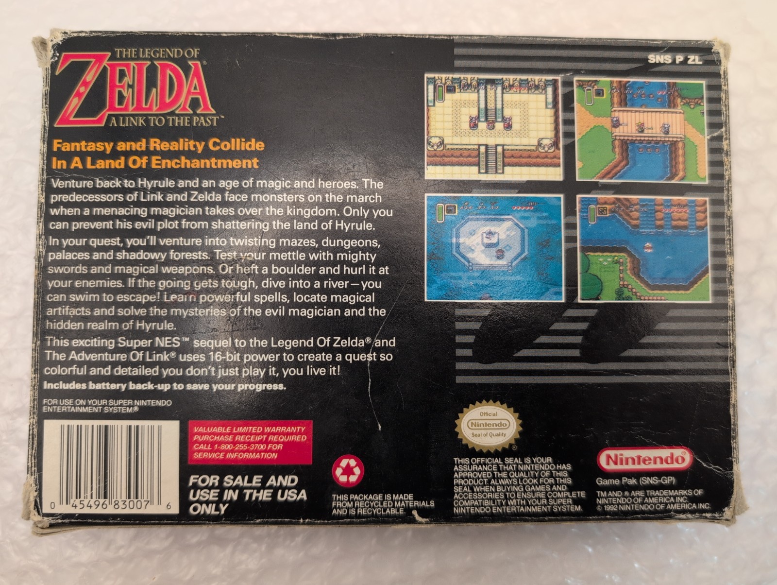 The Legend of Zelda: A Link to the Past (Super Nintendo) Near Complete – Clean