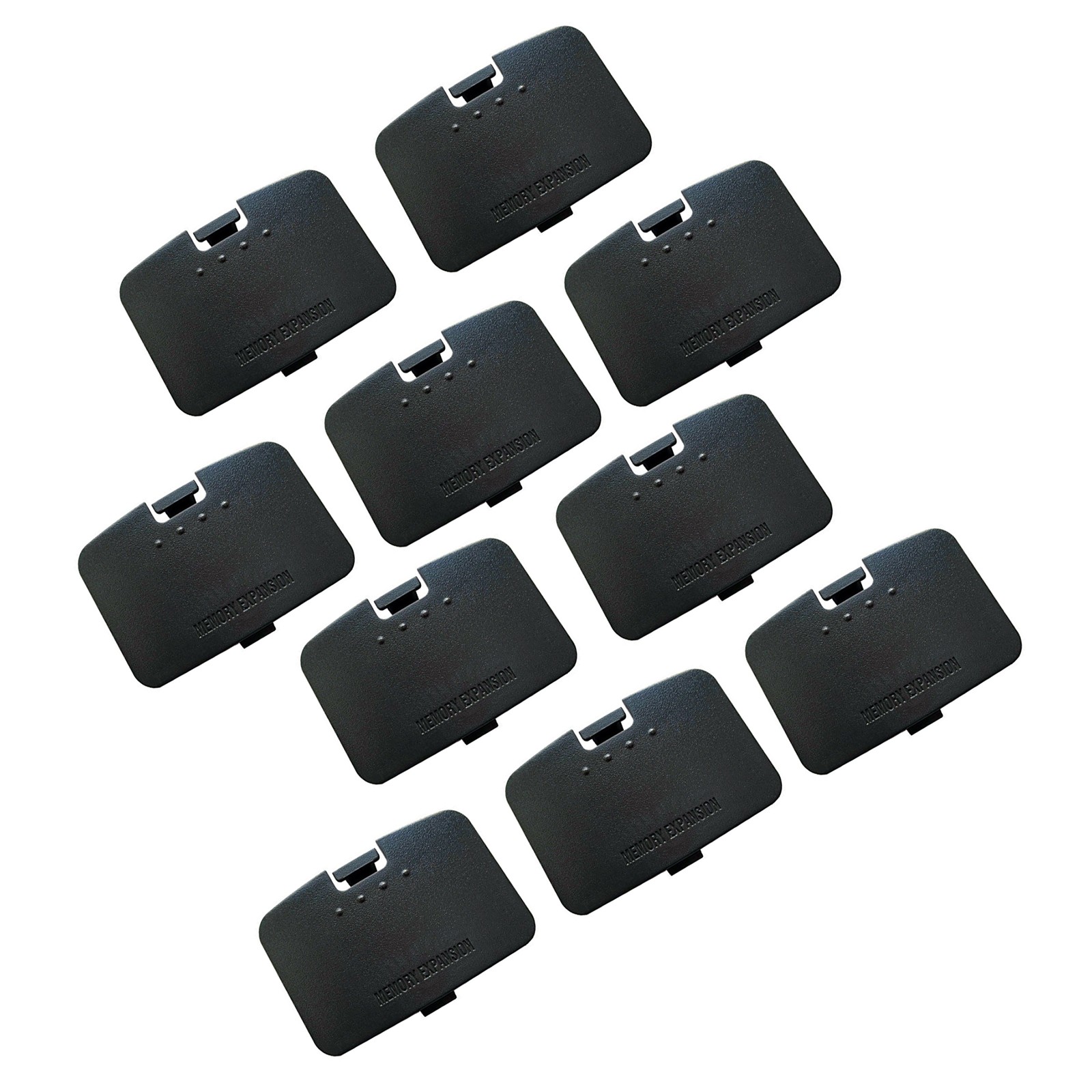 10 Pcs Black Memory Expansion Jumper Pak Cover Box Replacement For Nintendo N64