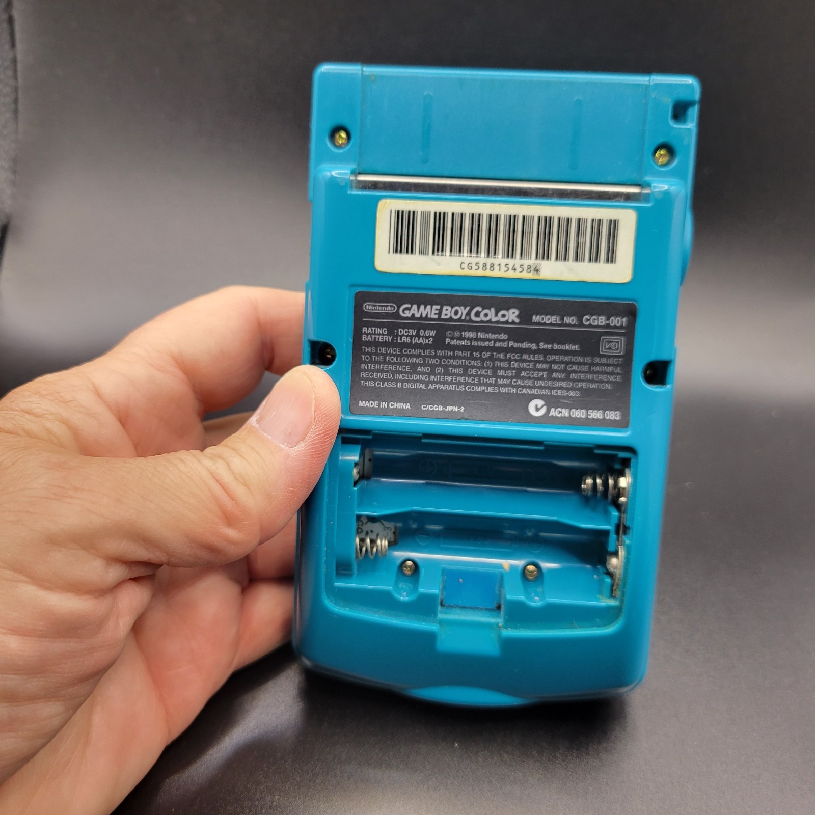Nintendo Game Boy Color Handheld Game Console – Teal w Game