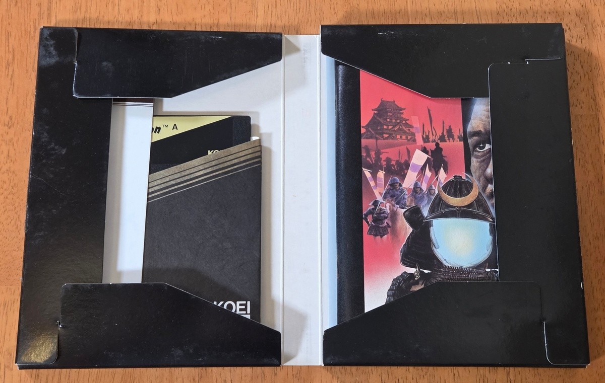 Nobunaga’s Ambition Koei 5.25″ IBM PC Big Box Game Complete 1988 Map Poster