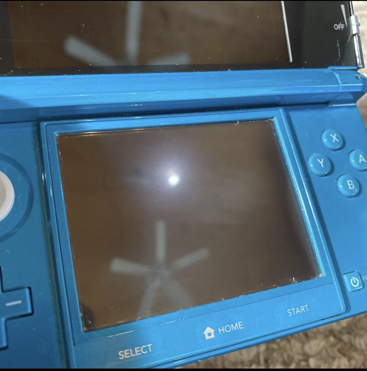 Nintendo 3DS Aqua Blue Handheld Handheld Console System CTR-001 Tested USA