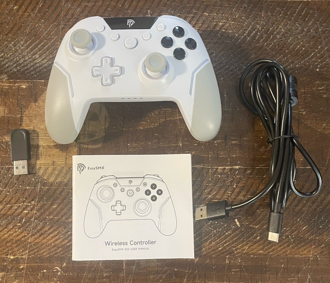 EasySMX X20 Wireless Gaming Controller w/ RGB Backlit, PC/Switch/Android/Steam