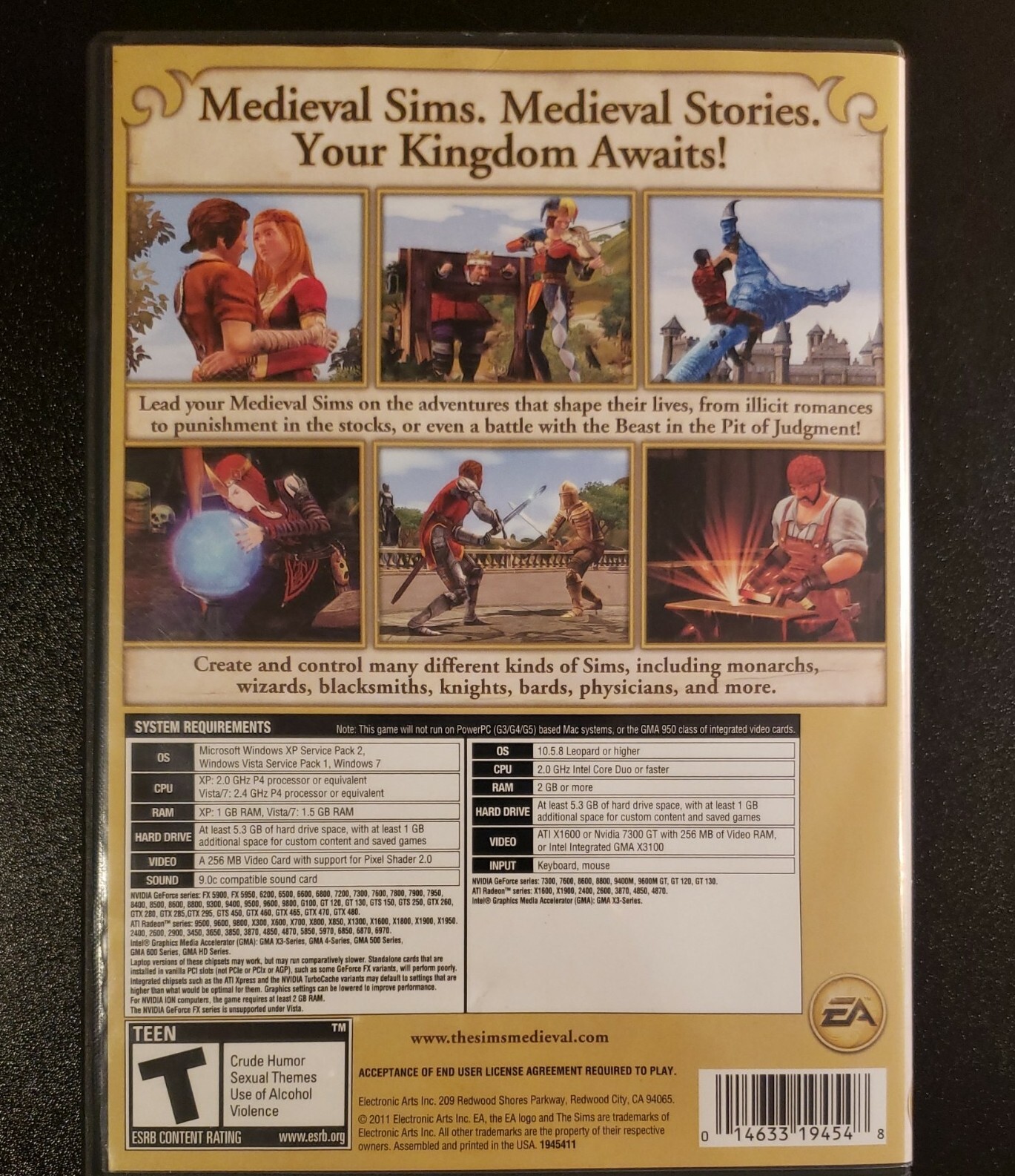 The Sims Medieval Limited Edition PC DVD-ROM Game WIN/MAC EA with Serial CD Key