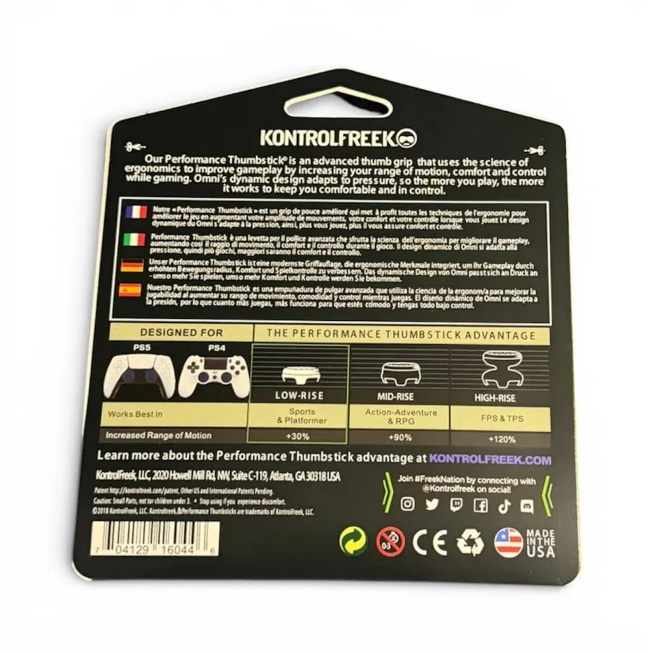 KontrolFreek FPS Thumbsticks for PS4/PS5 – Omni Blue – Ships Fast