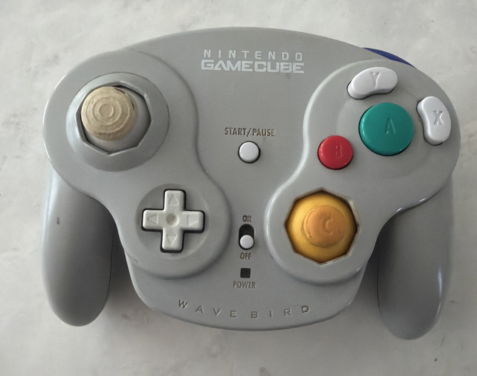 Nintendo GameCube Wavebird Platinum Controller Only ( No Receiver ) DOL-004
