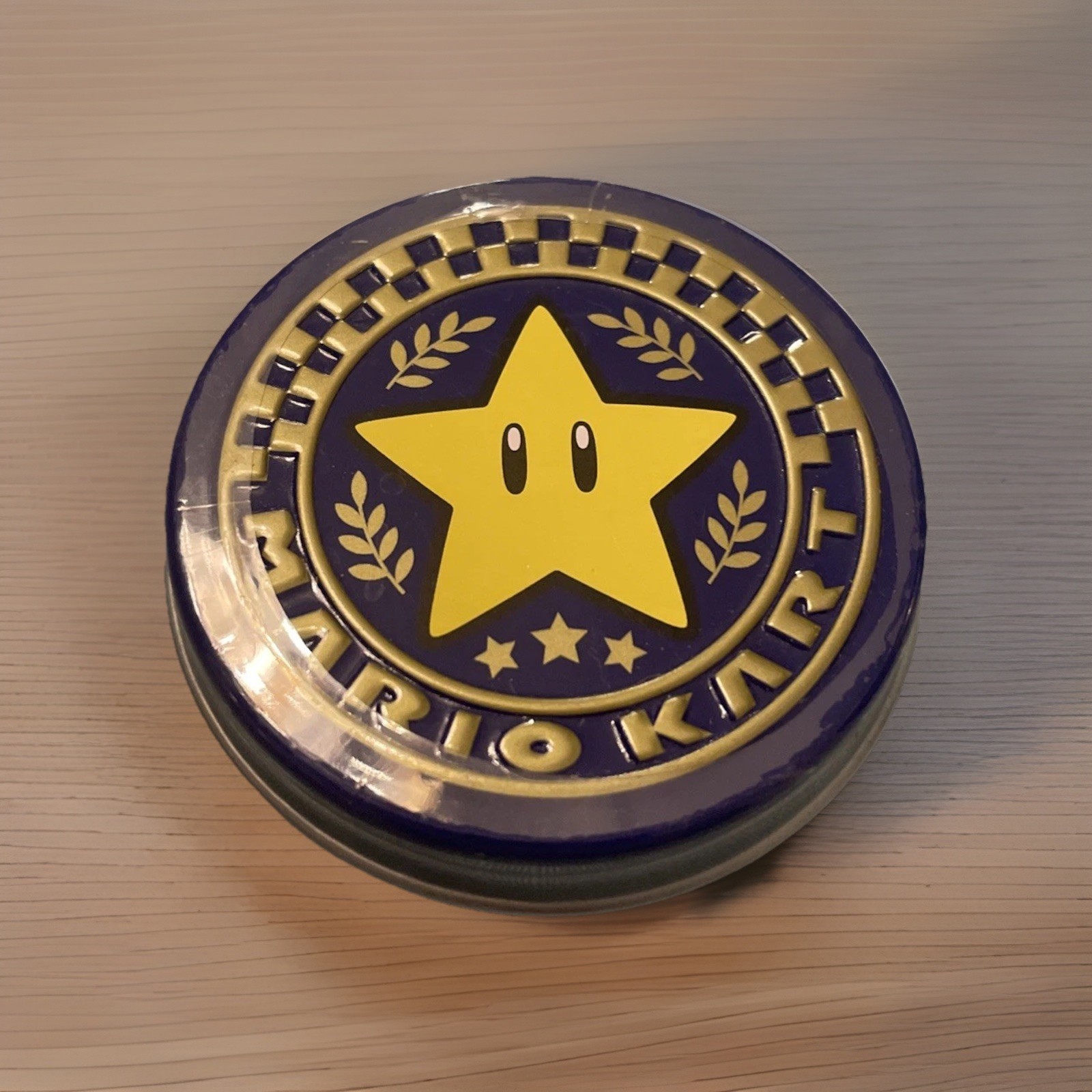 2020 Mario Kart Mystery Star Blue Winners Cup Metal Tin Sealed w/candy 2×0.8in