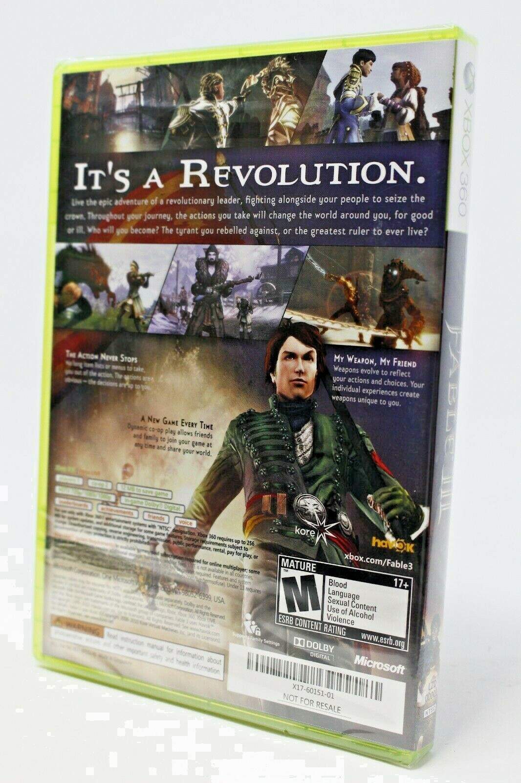 Fable III – Xbox 360 – Action Role Playing Game – NEW/Sealed – See Description
