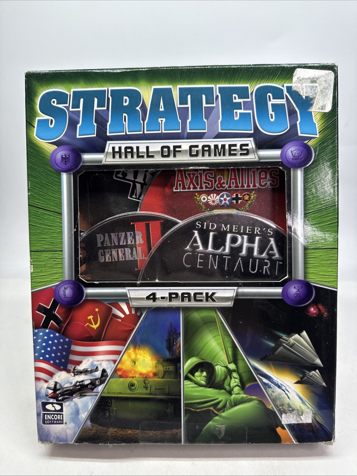 Vintage 2001 Strategy: Hall of Games 4-Pack Big Box PC Game Software SEALED