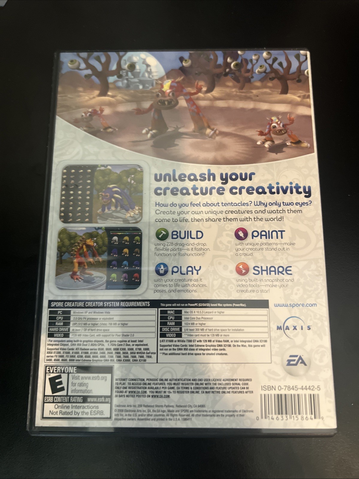 Spore Creature Creator Starter Kit PC Mac CD-ROM Game EA Rare