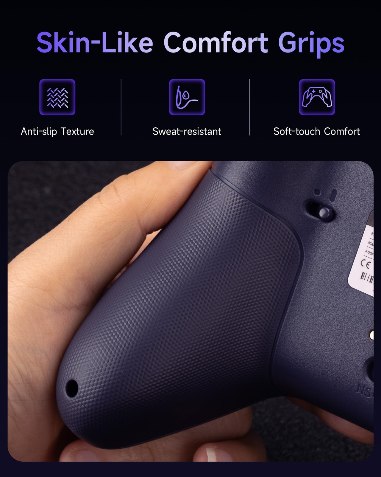EasySMX X05Pro Wireless Controller for PC – Ergonomic SkinLike Grip, QuietTou…