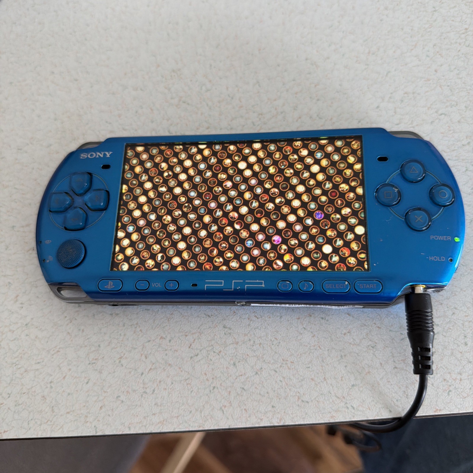 Sony PSP-3000 Vibrant Blue Handheld Console Games 128 Gb Sd Card Charger