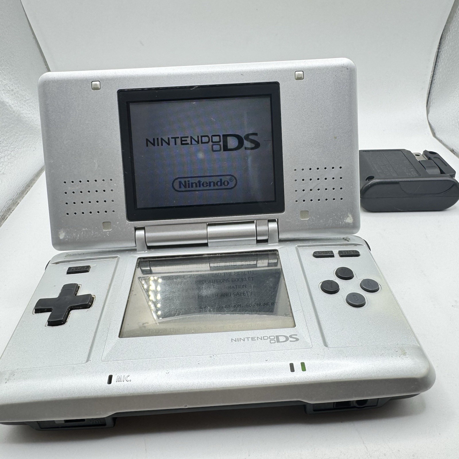 Nintendo DS Original NTR-001 Titanium Silver Handheld Console System Tested