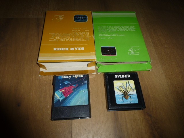Lot of 2 Atari 2600 TAIWAN COOPER – Spider, Beam Rider CIB Complete in Box