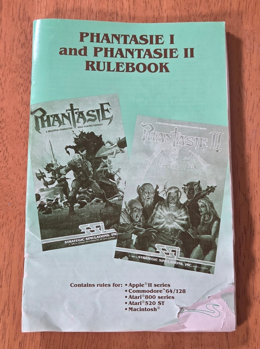Phantasie SSI IBM PC Big Box Game 1987 Complete CIB 5.25″ Floppy Disk