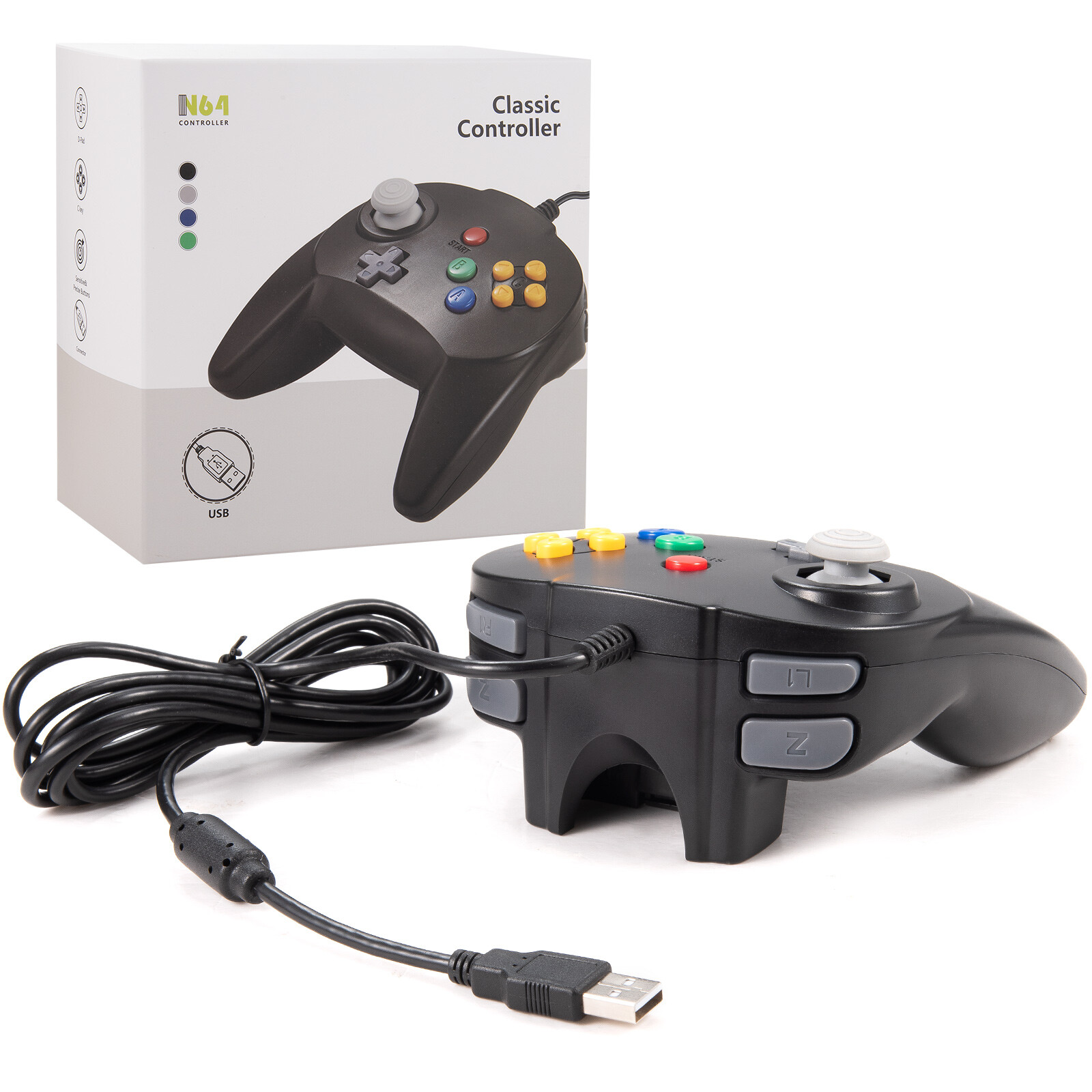 USB SNES /NES/ N64 /USB Xbox 360 /Controller for Windows PC MAC Wired/Wireless