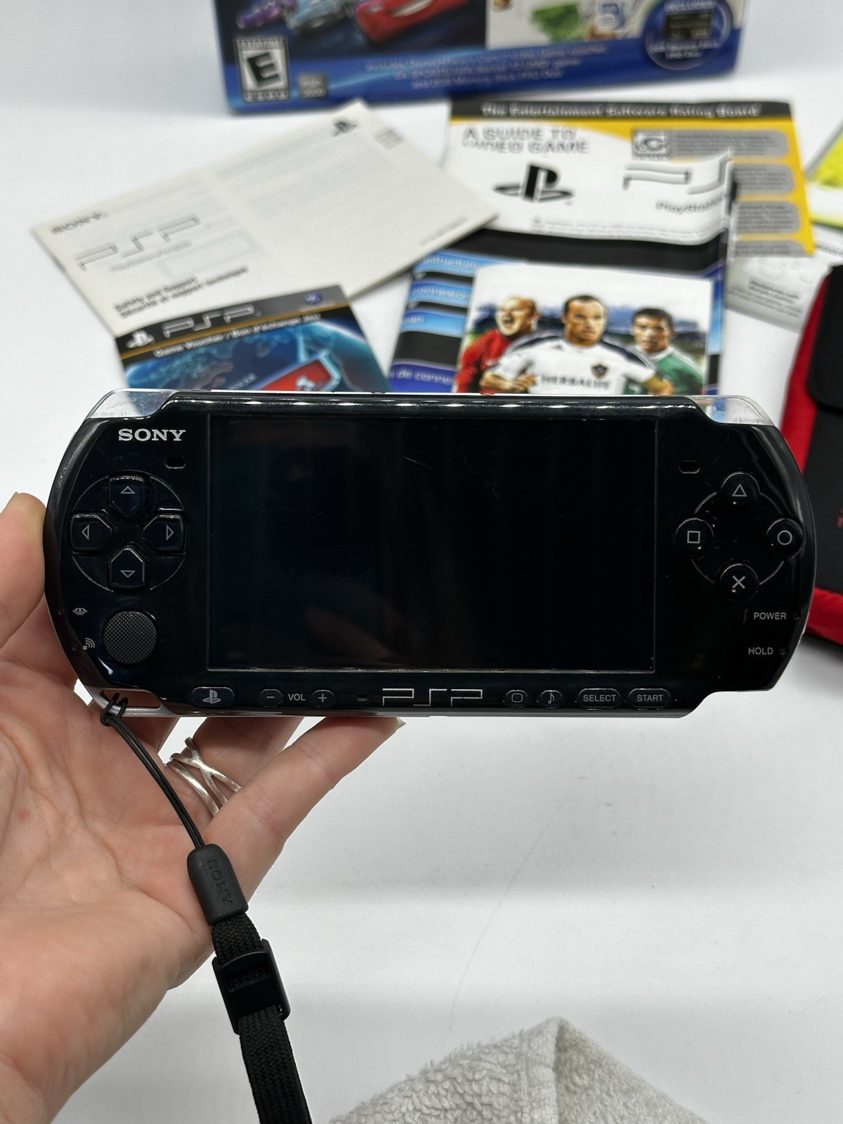 Sony PlayStation Portable PSP 3000 Handheld + Cars Fifa 12 Bundle In Box RARE