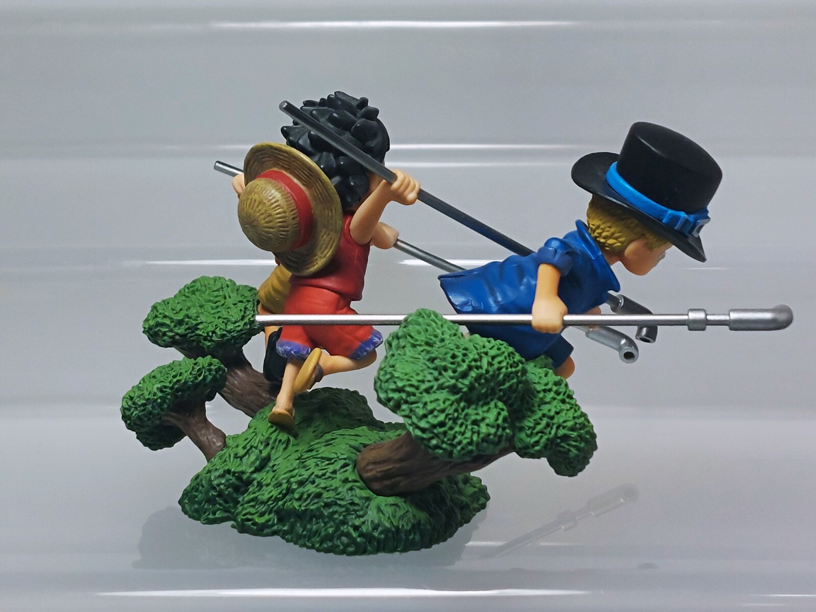 Monkey D. Luffy Portgas D. Ace Sabo One Piece Log Box Figure MegaHouse 2.6in