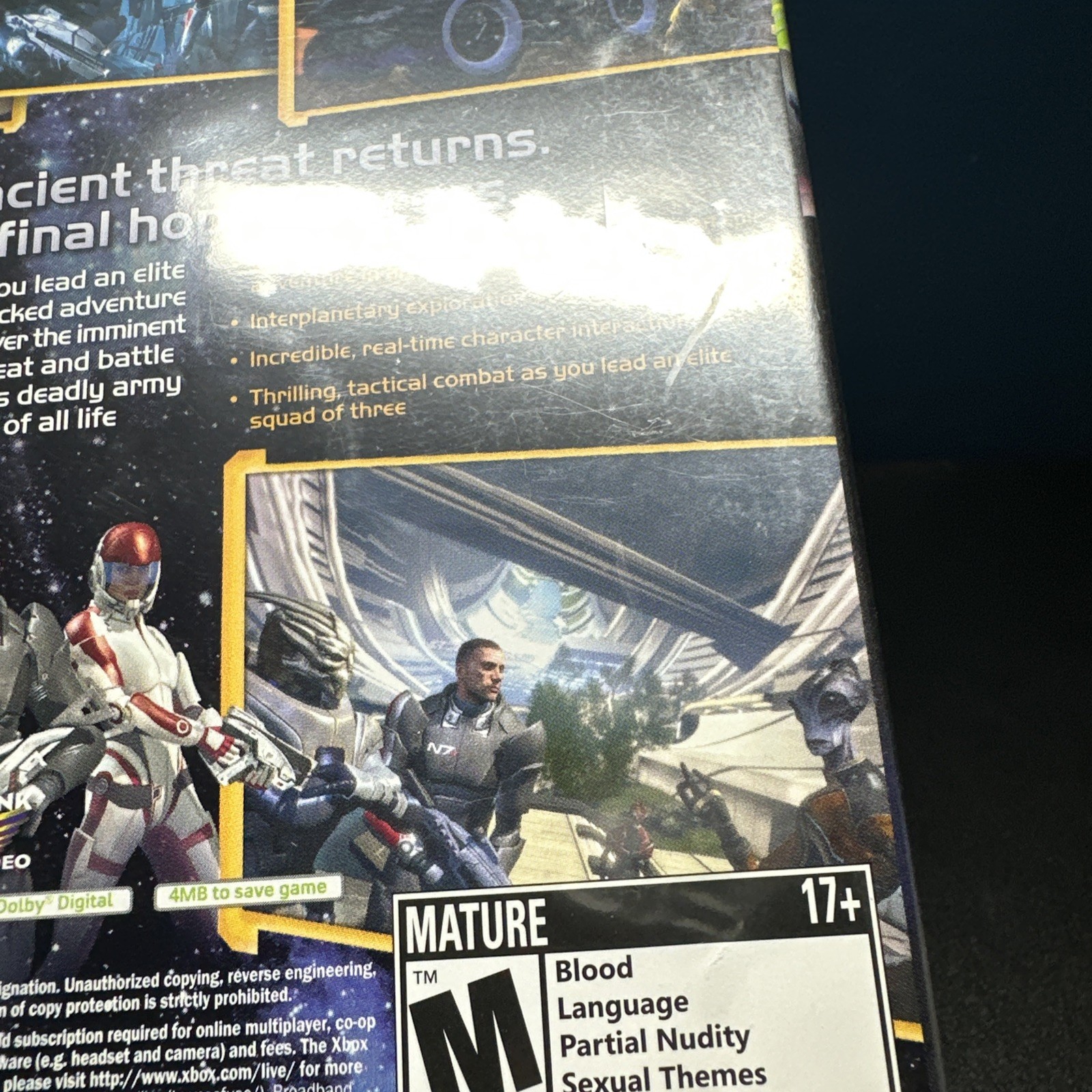 Mass Effect (Microsoft Xbox 360) Brand New Sealed Clean Rare 1st Print