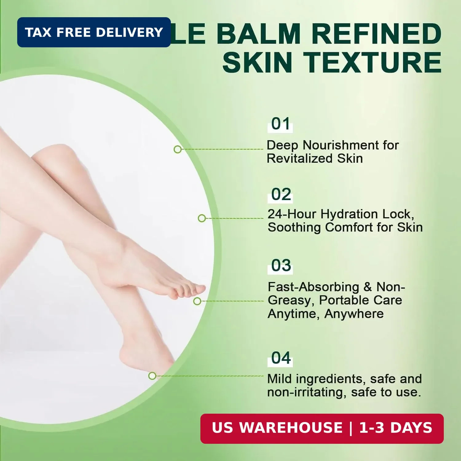 Miracle Balm for Swollen Legs, Veins Soothing, Relaxing & Comfortable, Botanical