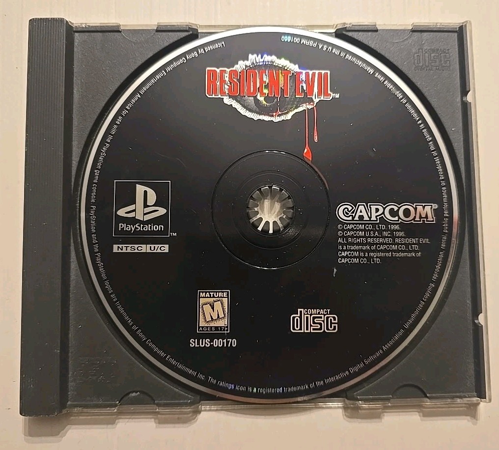 1996 The Original Resident Evil Sony PlayStation 1 PS1 Tested (Disc Only)