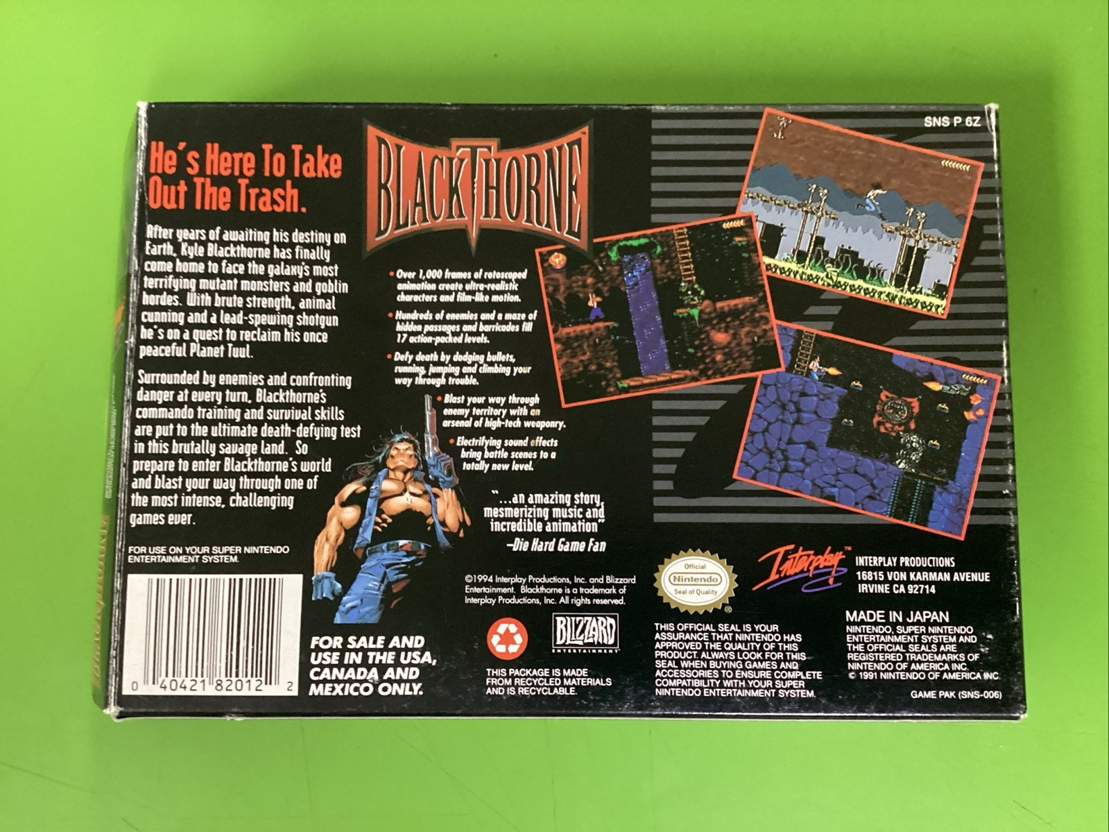 Blackthorne (SNES, 1994) CIB Manual Reg Card & Inserts Tested & Working