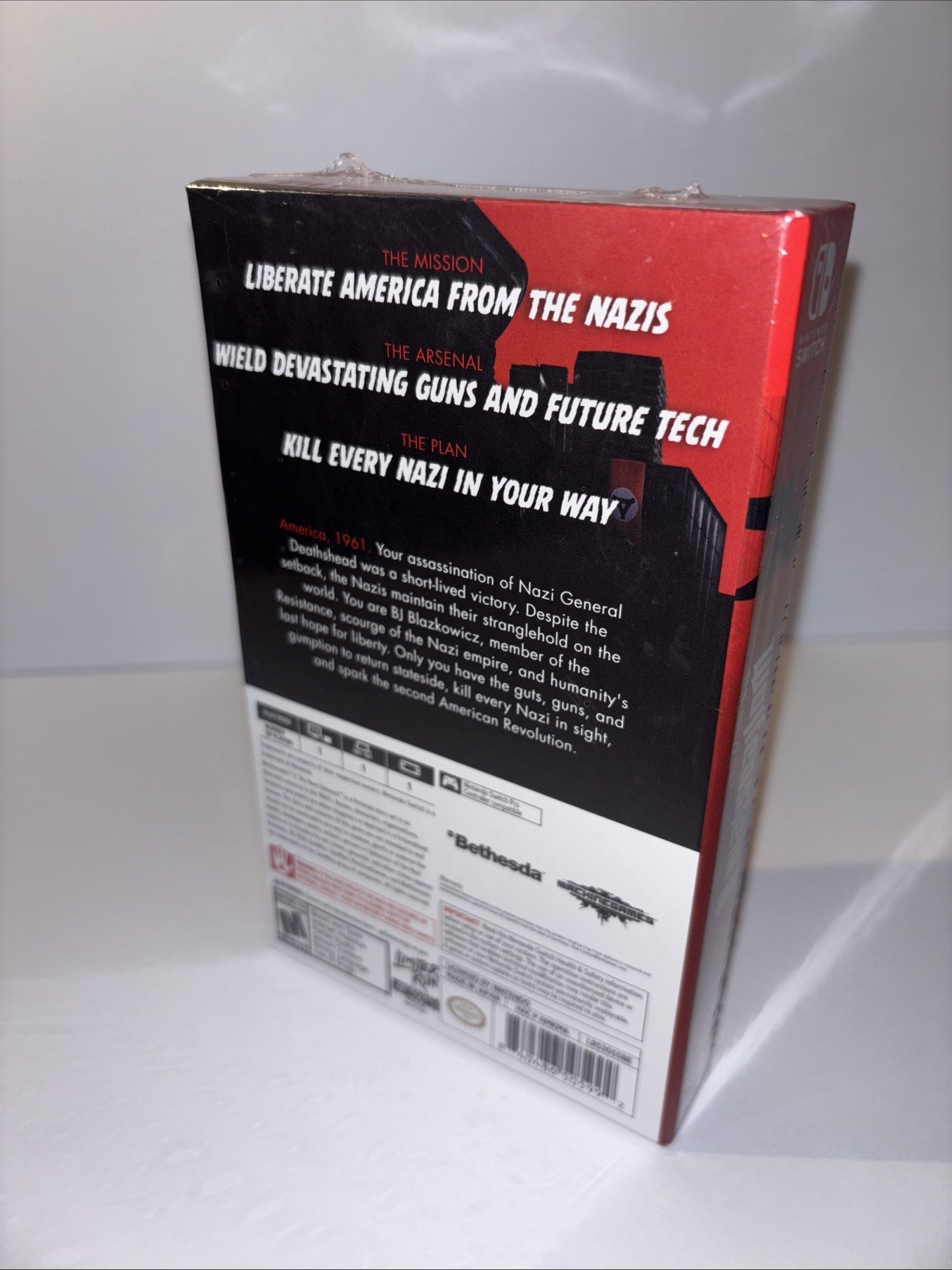 STEELBOOK EDITION WOLFENSTEIN 2 II THE NEW COLOSSUS LIMITED RUN GAMES U.S. ESRB