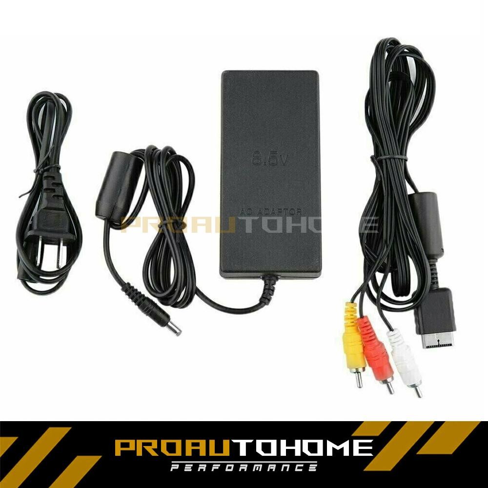 Power Supply AV Cable Sony Playstation 2 Slim PS2 Slim Charger TV Cable Adapter