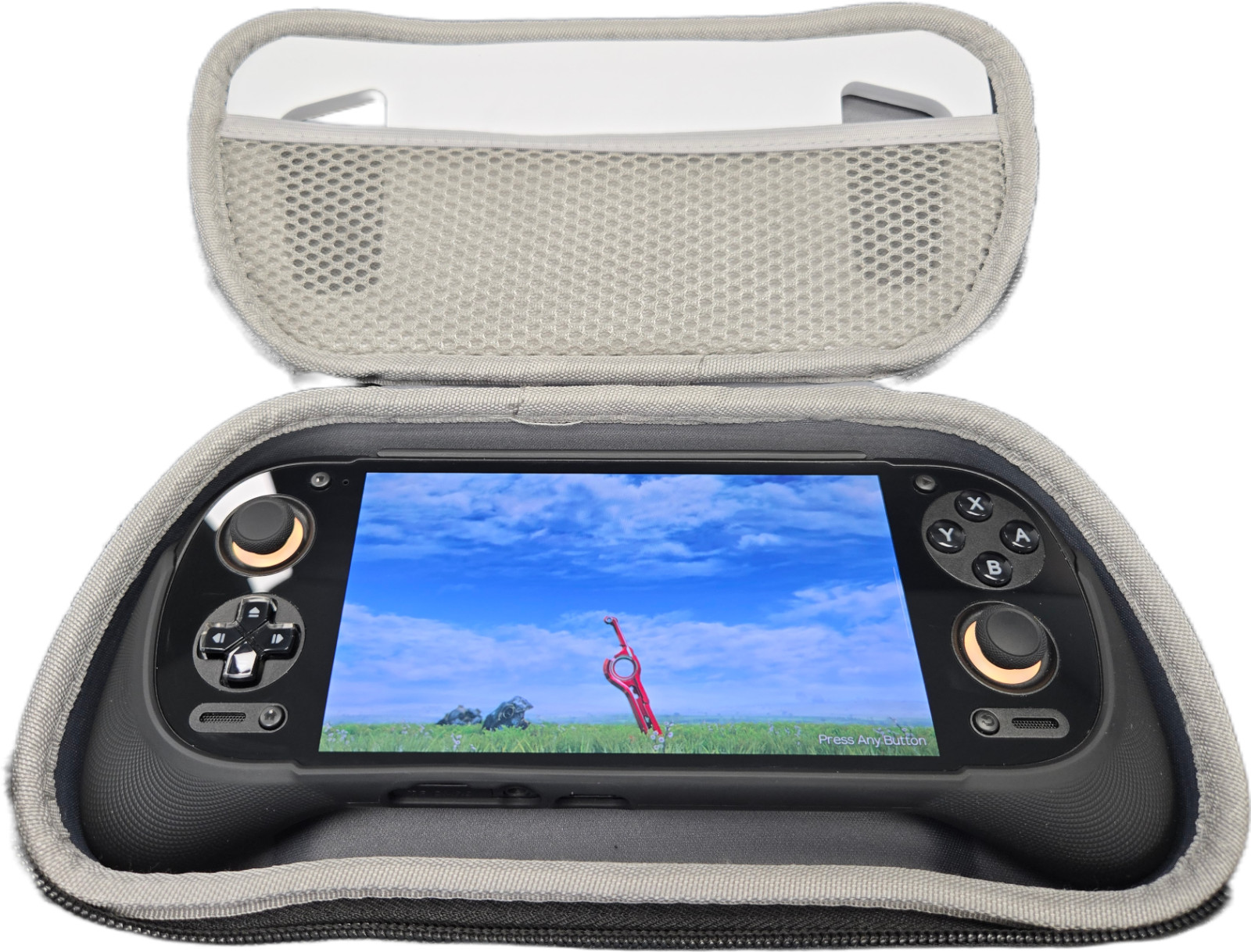 Retroid Pocket 6 12GB RAM 256GB Stick Top Black + Grip and Case Handheld Consol