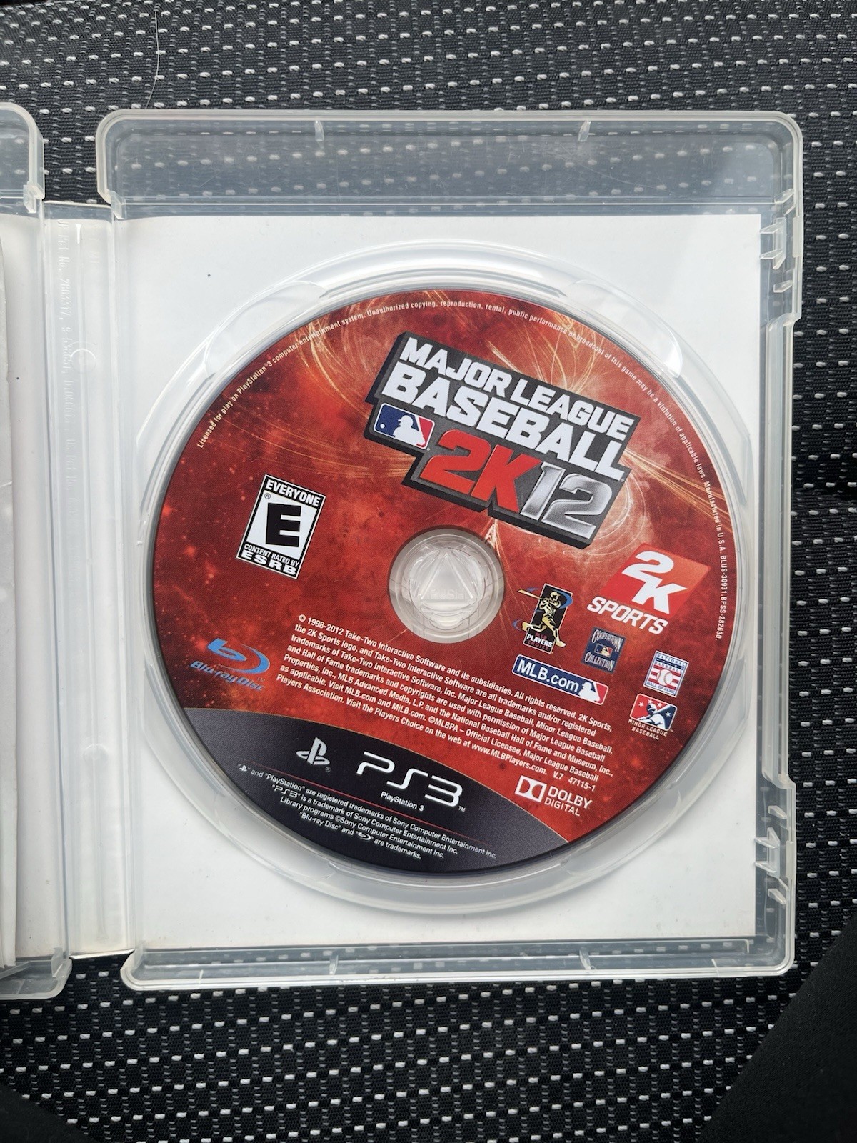 Major League Baseball 2K12 (Sony PlayStation 3, PS3, 2012) Complete w Manual